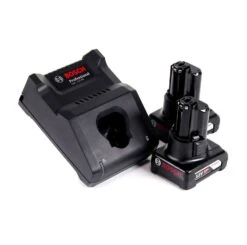Bosch GAL 12V-40 Professional Schnell Ladegerät Für 12V Akkus ( 1600A019R3 ) + 2x 6,0 Ah Akku ( 1600A00X7H )