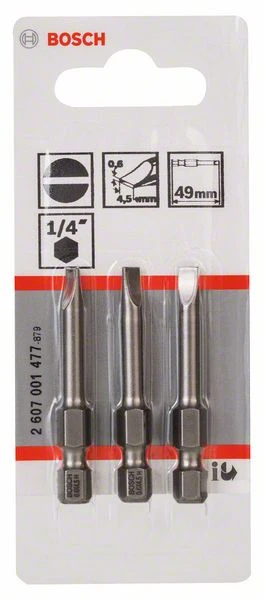 Bosch Schrauberbit Extra-Hart S 0,6 X 4,5, 49 Mm, 3er-Pack (2 607 001 477) 4 Bosch Schrauberbit Extra-Hart S 0,6 X 4,5, 49 Mm, 3er-Pack (2 607 001 477) – Bild 2