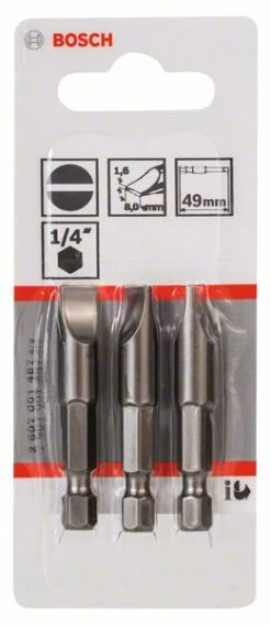 Bosch Schrauberbit Extra-Hart S 1,6 X 8,0, 49 Mm, 3er-Pack (2 607 001 487) -Bosch IMG RD 142054 16 2p5b zc