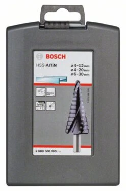 Bosch Stufenbohrer HSS-AlTiN-Set, 3-teilig, 4 - 12 Mm, 4 - 20 Mm, 6 - 30 Mm (2 608 588 069)