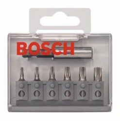 Bosch Schrauberbit-Set, 7-teilig, Extra-Hart, Security-Torx, Bitlänge 25mm (2 607 019 304)