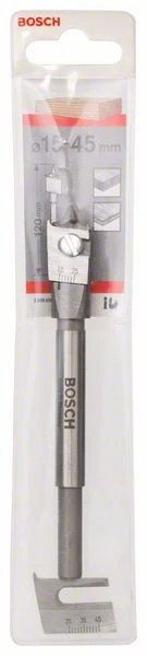Bosch Flachfräsbohrer, Verstellbar, Sechskant 15 - 45 Mm, 25 - 45 Mm, 120 Mm (2 608 596 333)