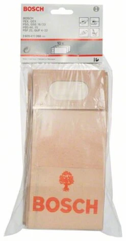 Bosch Staubbeutel Für Band-, Exzenter-, Schwingschleifer, Universalfräse, 10er-Pack (2 605 411 068)