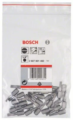 Bosch Schrauberbit Extra-Hart S 0,6 X 4,5, 25 Mm, 25er-Pack (2 607 001 460)