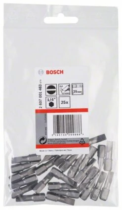 Bosch Schrauberbit Extra-Hart S 0,8 X 5,5, 25 Mm, 25er-Pack (2 607 001 463)