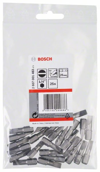 Bosch Schrauberbit Extra-Hart S 0,8 X 5,5, 25 Mm, 25er-Pack (2 607 001 463) 4 Bosch Schrauberbit Extra-Hart S 0,8 X 5,5, 25 Mm, 25er-Pack (2 607 001 463) – Bild 2