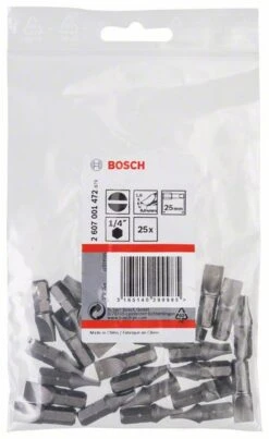 Bosch Schrauberbit Extra-Hart S 1,6 X 8,0, 25 Mm, 25er-Pack (2 607 001 472)