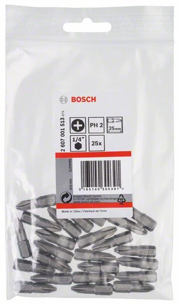 Bosch Schrauberbit Extra-Hart PH 2, 25 Mm, 25er-Pack (2 607 001 513) 4 Bosch Schrauberbit Extra-Hart PH 2, 25 Mm, 25er-Pack (2 607 001 513) – Bild 2
