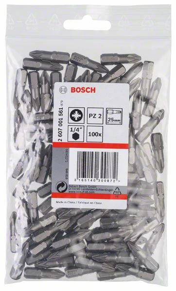 Bosch Schrauberbit Extra-Hart PZ 2, 25 Mm, 100er-Pack (2 607 001 561) 4 Bosch Schrauberbit Extra-Hart PZ 2, 25 Mm, 100er-Pack (2 607 001 561) – Bild 2