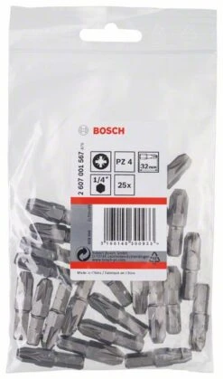 Bosch Schrauberbit Extra-Hart PZ 4, 32 Mm, 25er-Pack (2 607 001 567)