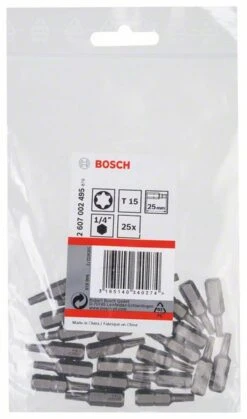 Bosch Schrauberbit Extra-Hart T15, 25 Mm, 25er-Pack (2 607 002 495)