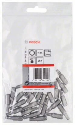 Bosch Schrauberbit Extra-Hart T25, 25 Mm, 25er-Pack (2 607 002 497)