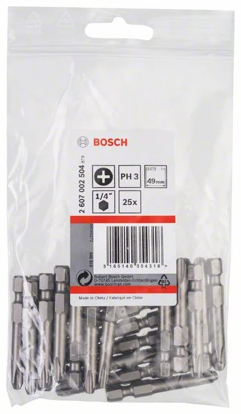 Bosch Schrauberbit Extra-Hart PH 3, 49 Mm, 25er-Pack (2 607 002 504) 4 Bosch Schrauberbit Extra-Hart PH 3, 49 Mm, 25er-Pack (2 607 002 504) – Bild 2