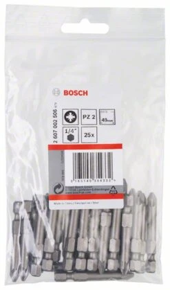 Bosch Schrauberbit Extra-Hart PZ 2, 49 Mm, 25er-Pack (2 607 002 506)