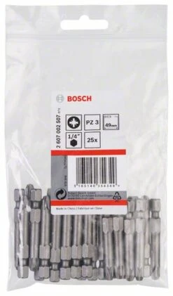 Bosch Schrauberbit Extra-Hart PZ 3, 49 Mm, 25er-Pack (2 607 002 507)