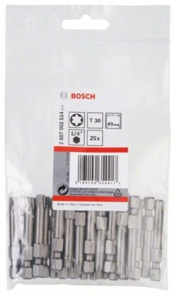 Bosch Schrauberbit Extra-Hart T30, 49 Mm, 25er-Pack (2 607 002 514)