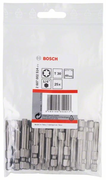 Bosch Schrauberbit Extra-Hart T30, 49 Mm, 25er-Pack (2 607 002 514) 4 Bosch Schrauberbit Extra-Hart T30, 49 Mm, 25er-Pack (2 607 002 514) – Bild 2
