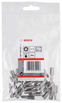 Bosch Schrauberbit Extra-Hart Reduziert PZ2R, 25 Mm, 25er-Pack (2 607 002 517)
