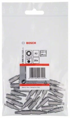 Bosch Schrauberbit Extra-Hart R2, 25 Mm, 25er-Pack (2 608 521 112)