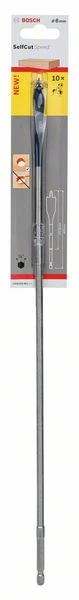 Bosch Flachfräsbohrer Self Cut Speed, Sechskant, 8 X 400 Mm (2 608 595 401)