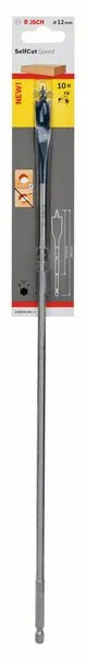 Bosch Flachfräsbohrer Self Cut Speed, Sechskant, 12 X 400 Mm (2 608 595 403)