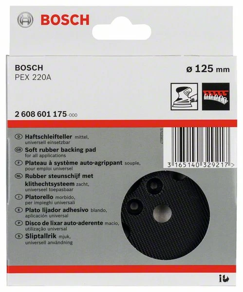 Bosch Schleifteller Mittel, 125 Mm, 8, Für PEX 220 A (2 608 601 175) 3 Bosch Schleifteller Mittel, 125 Mm, 8, Für PEX 220 A (2 608 601 175)
