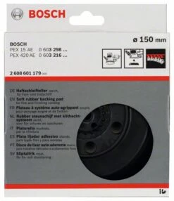 Bosch Schleifteller Weich, 150 Mm, Für PEX 15 Und PEX 420 AE (2 608 601 179)