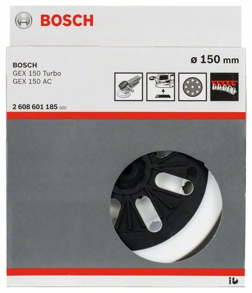 Bosch Schleifteller Mittelhart, 150 Mm, Für GEX 125-150 AVE, GEX 150 (2 608 601 185) 3 Bosch Schleifteller Mittelhart, 150 Mm, Für GEX 125-150 AVE, GEX 150 (2 608 601 185)