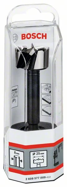 Bosch Forstnerbohrer, DIN 7483 G, 25 X 90 Mm, D 8 Mm, Toothed-edge (2 608 577 009)