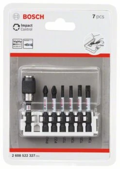 Bosch Schrauberbit-Set Impact Control, 7-teilig, PH2, PZ2, T15, T20, T25,T30, 50 Mm (2 608 522 327)