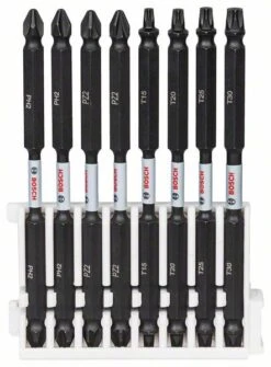 Bosch Doppelklingen Schrauberbit-Set Impact Control, 8-teilig, Diverse, 110 Mm (2 608 522 346)