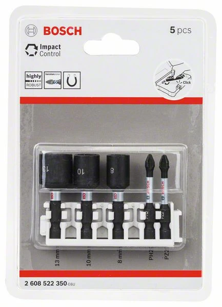 Bosch Schrauberbit- Und Steckschlüssel-Set Impact Control, 5-teilig (2 608 522 350) 3 Bosch Schrauberbit- Und Steckschlüssel-Set Impact Control, 5-teilig (2 608 522 350)