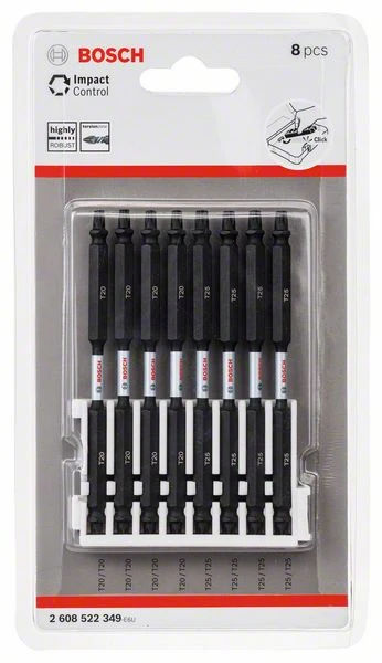Bosch Doppelklingen Schrauberbit-Set Impact Control, 8-teilig, 4 X T20, 4 X T25,110 Mm (2 608 522 349) 4 Bosch Doppelklingen Schrauberbit-Set Impact Control, 8-teilig, 4 X T20, 4 X T25,110 Mm (2 608 522 349) – Bild 2