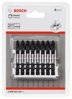 Bosch Doppelklingen Schrauberbit-Set Impact Control, 8-teilig, PH2-PH2, 65 Mm (2 608 522 337)