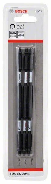 Bosch Doppelklingen Schrauberbit-Set Impact Control, 3-teilig, T20, 150 Mm (2 608 522 360)