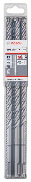 Bosch Hammerbohrer SDS Plus-7X, 12 X 200 X 265 Mm, 10er-Pack (2 608 576 189)