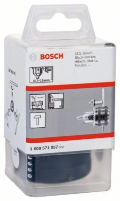 Bosch Zahnkranzbohrfutter Bis 16 Mm, 3 Bis 16 Mm, 5/8 Zoll - 16, Spannkraftsicherung (1 608 571 057)